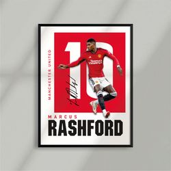 sport design - marcus rashford, manchester united, england - poster - digital download