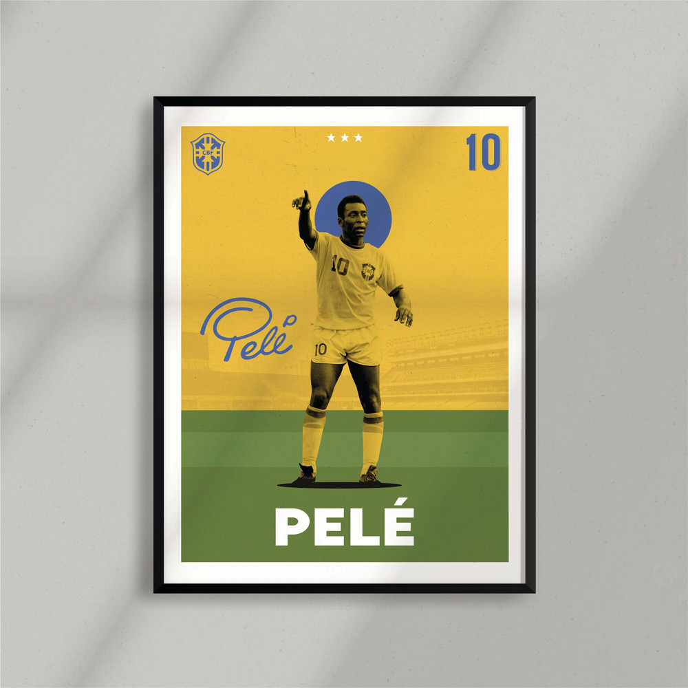 Sport Design - Pelé - Brazil Football Soccer - Goat - Poster - Minimalist - Digital Print.jpg