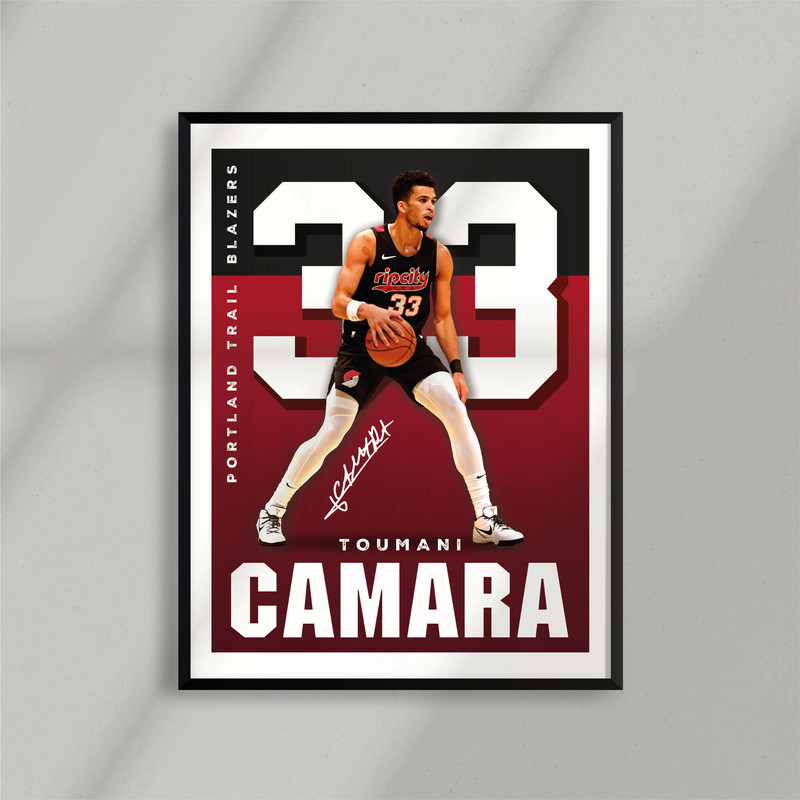 Sport Design - Toumani Camara - Portland Trail Blazers - Art Print - Man Cave - Digital Print.jpg