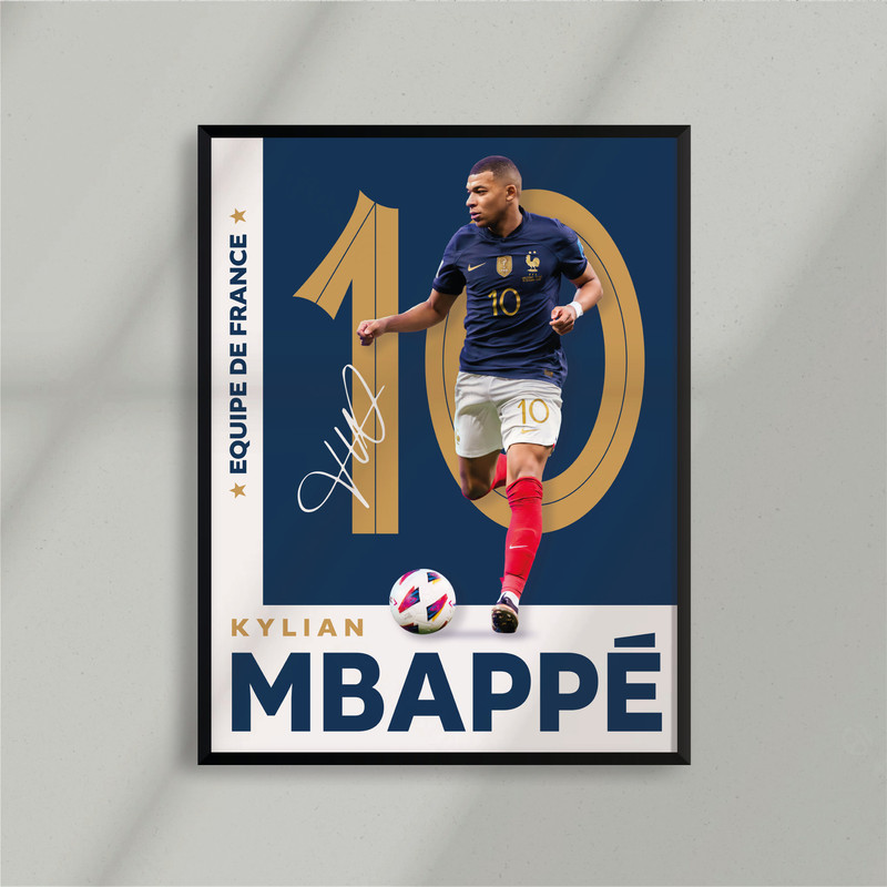 Sport Design - Kylian Mbappé, PSG, Paris, Foot, France - Poster - Les Bleus - Digital Donwload.jpg