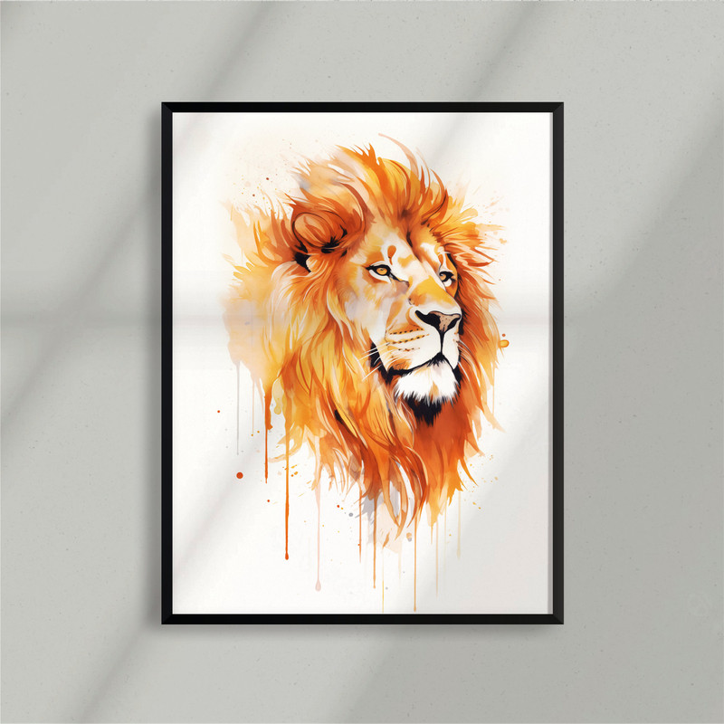 Lion - Safari - Africa - Wall Art - Print - Watercolor - Home Deco - Poster - Digital - High Quality.jpg