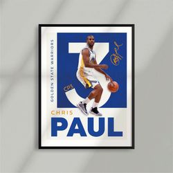 sport design - chris paul cp3, golden state warriors, minimalist basketball design - digital download