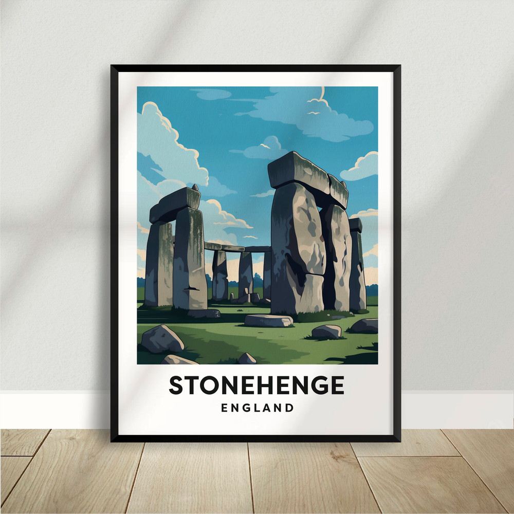 Stonehenge - England - Wiltshire - Poster - Minimalist Nature Poster - Travel Print - Nature Wall Art.jpg