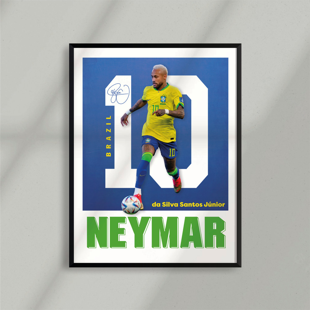 Sport Design - Neymar Junior Jr - Brazil - Goat - Poster - Minimalist Art - Man Cave - Digital Download.jpg