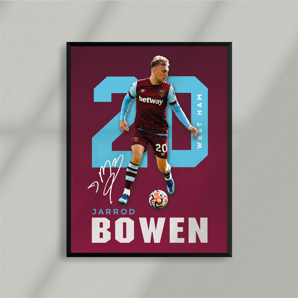 Sport Design - Jarrod Bowen - England - West Ham - Poster - Minimalist Art - Man Cave - Digital Download.jpg