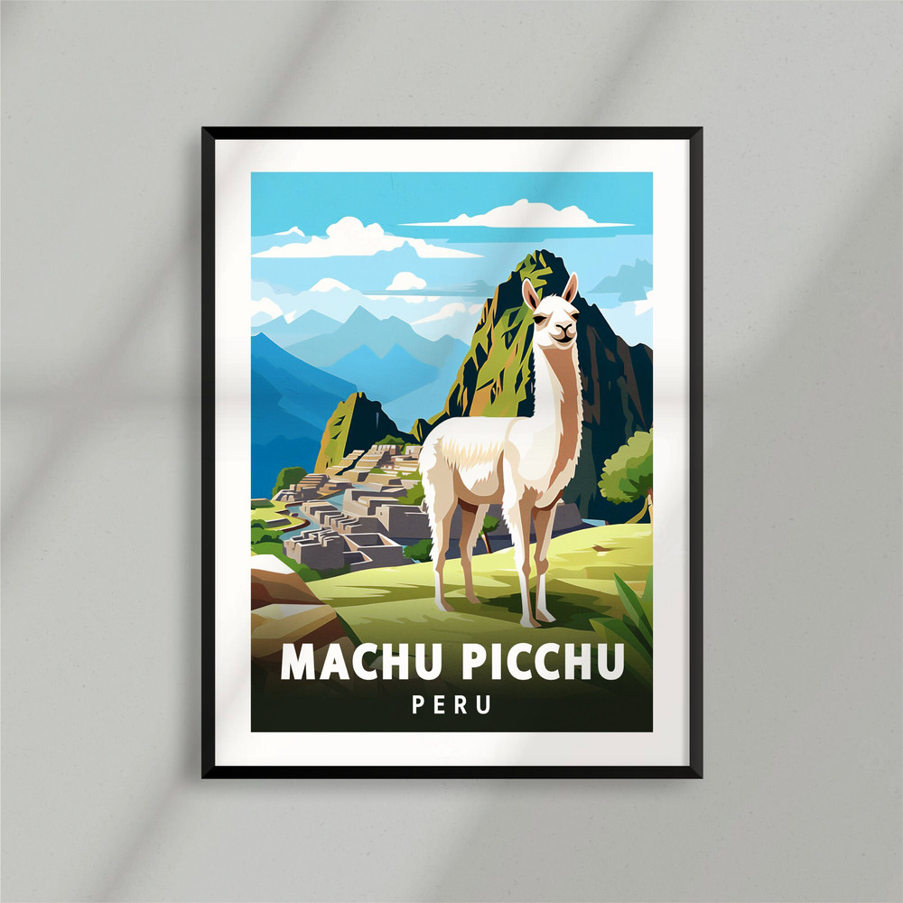 Machu Picchu - Peru - Mountains - Inca - Poster - Minimalist Nature Poster - Travel Print - Nature Wall Art.jpg