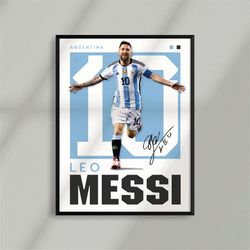 sport design - lionel leo messi - football - soccer - argentina - sport - poster art print - digital download