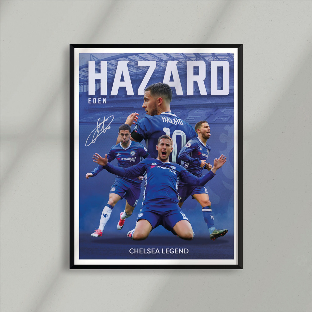 Sport Design - Eden Hazard - Football - Soccer - Belgium - Chelsea - Sport - Poster Art Print - Digital Download.jpg