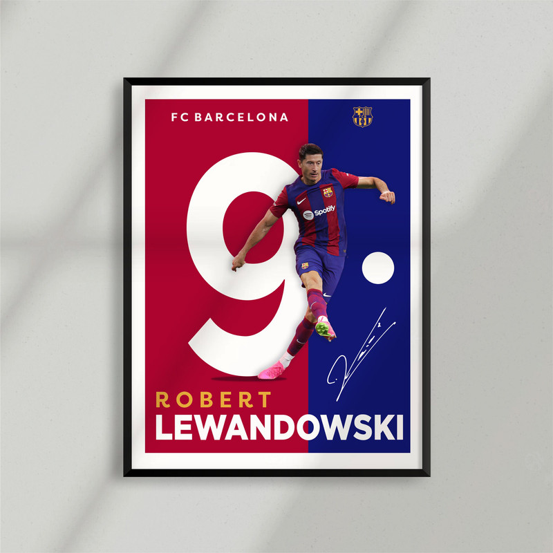 Sport Design - Robert Lewandowski - Football - Soccer - Poland - FC Barcelona - Poster Art Print - Digital Download.jpg