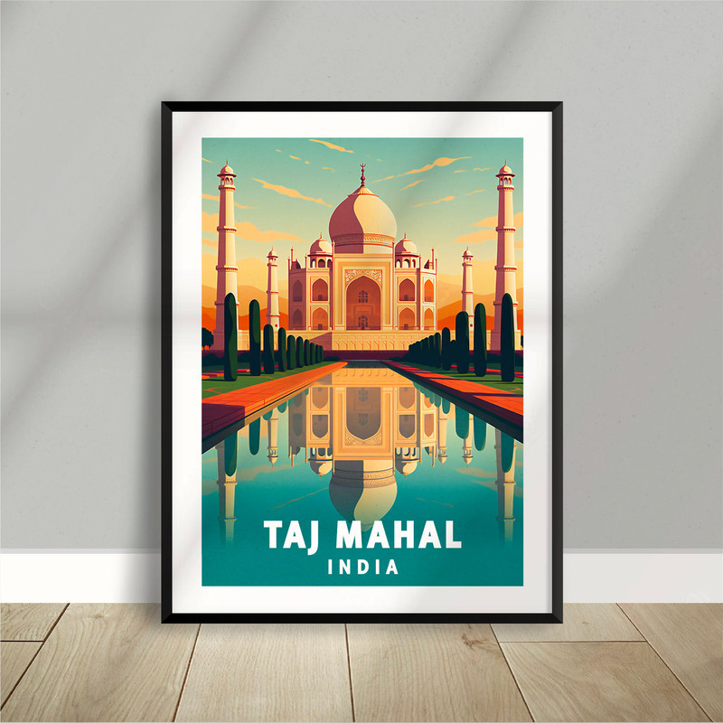 Taj Mahal - Agra - New Delhi - India - Poster - Minimalist Nature Poster - Travel Print - Nature Wall Art - Home deco.jpg