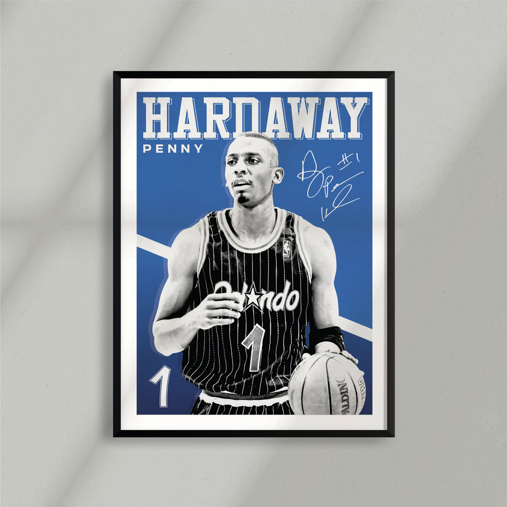 Sport Design - Anfernee Penny Hardaway - Orlando Magic - Basketball Poster Vintage Minimalist Design - Digital Dowload.jpg