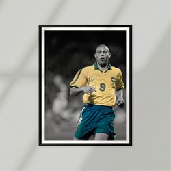 sport design - ronaldo lus nazrio de lima, brazil, goat - poster wall art - milan - barcelona - madrid - corinthians-1