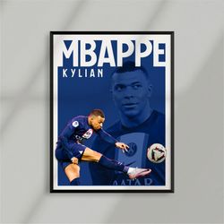 sport design - kylian mbapp, psg, france, les bleus, paris - football - soccer- poster - design - wall art - 2 designs i