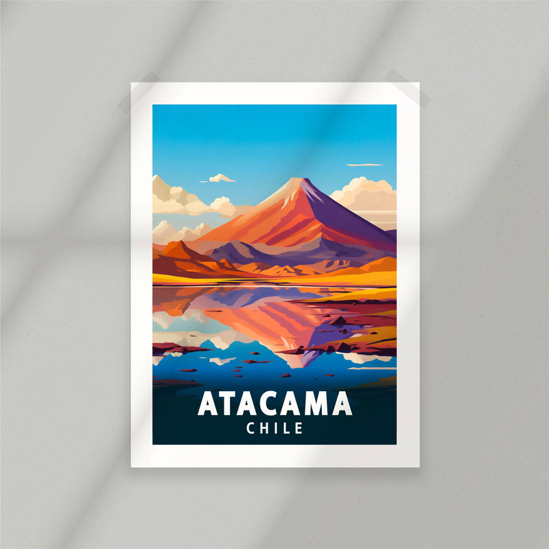 Atacama Desert - Altiplano - Chile - Argentina - Peru -National Park Poster - Minimalist Nature Poster - Travel Print - Wall Art.jpg