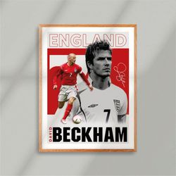 sport design - david beckham - manchester united legend - england - football - soccer- poster - design - wall art - digi