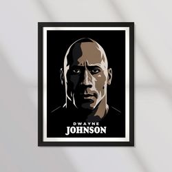poster minimalist design - dwayne johnson - the rock - catch - ufc - quote - oscar - movie - cniema - motivational - pri
