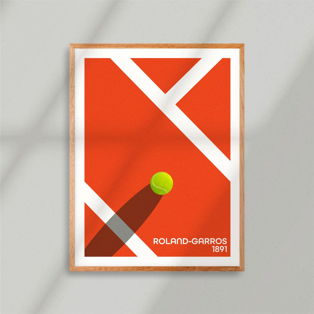 Sport Design - Tennis - Paris - Roland-Garros - French Open - Grand Slam - Poster - Vintage - Wall Art - Home Decor - Digital Download.jpg