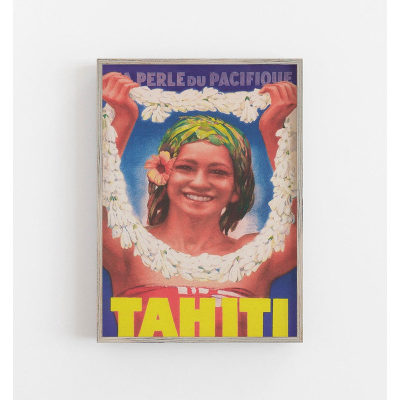 Tahiti Wall Art, Tropical Wall Art, Vintage Wall Art, Tropical Island Print, Retro Wall Decor.jpg
