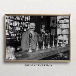 prohibition wall art, black and white art, vintage wall art, bartender wall art, bar wall decor