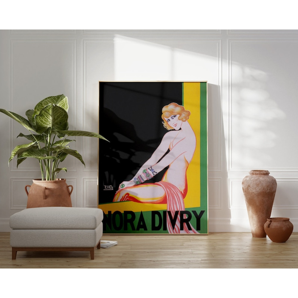 Vintage Woman Portrait, Art Deco Decor, Flapper Wall Art, Entertainer Wall Art, Minimalist Wall Art.jpg