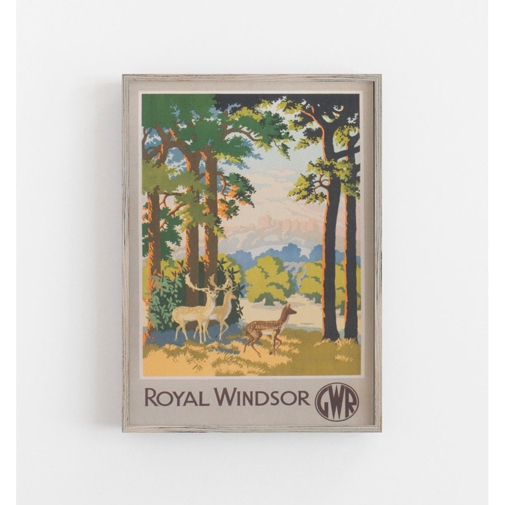 Windsor England Print, Vintage Wall Art, England Wall Art, Windsor Castle Art, Muted Neutral Colors.jpg