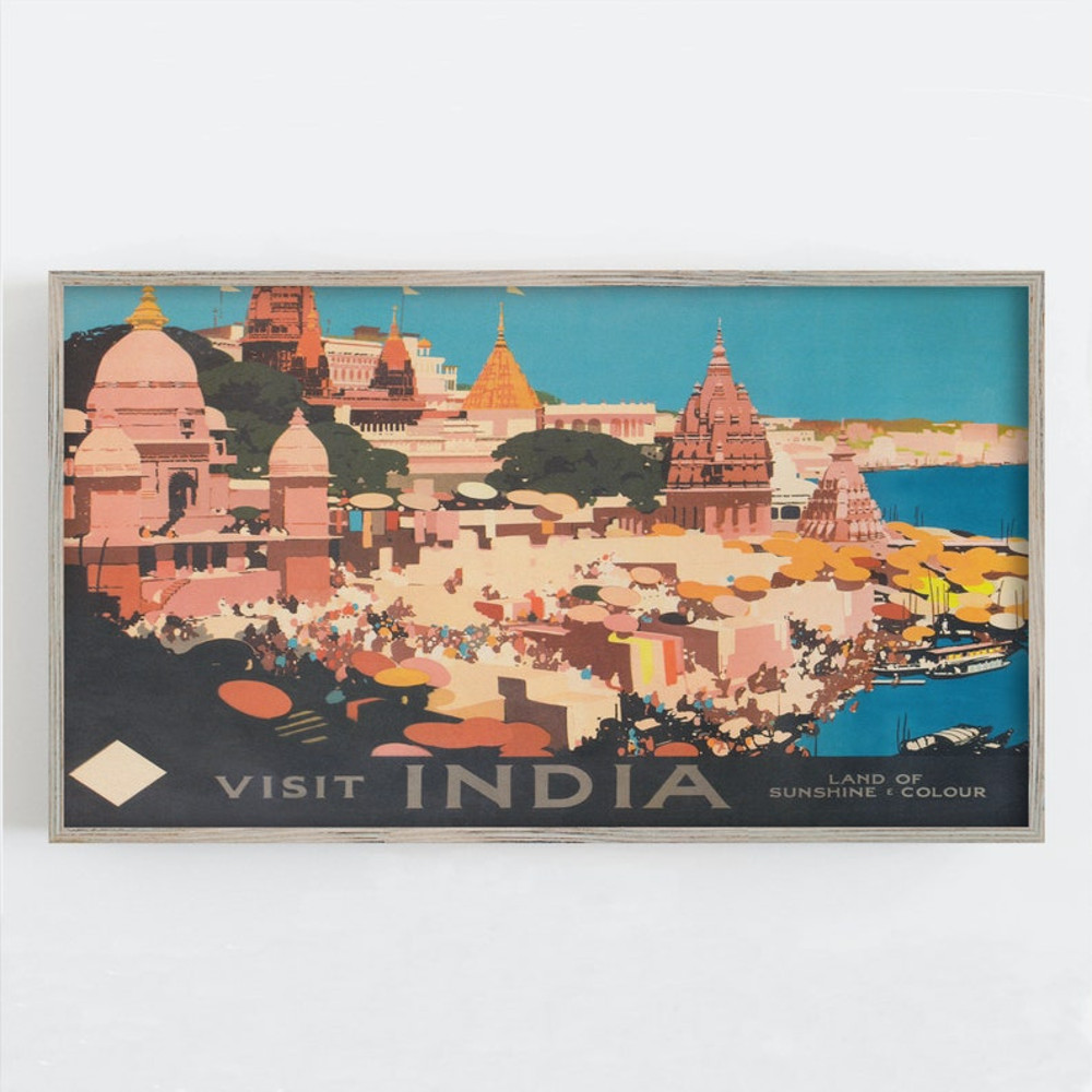 Samsung Frame TV Art, India Wall Art, India Travel Poster, Vintage Wall Art, Visit India, Boho Wall Decor.jpg