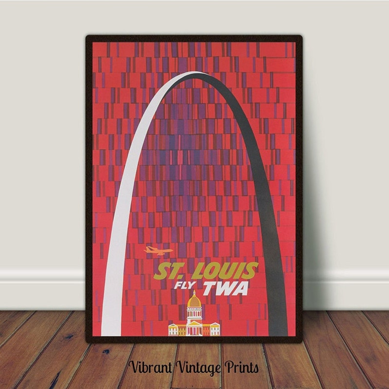 St. Louis Missouri Wall Art, Vintage Wall Art, Gateway Arch Print, Retro Wall Decor, Minimalist Wall Art,.jpg