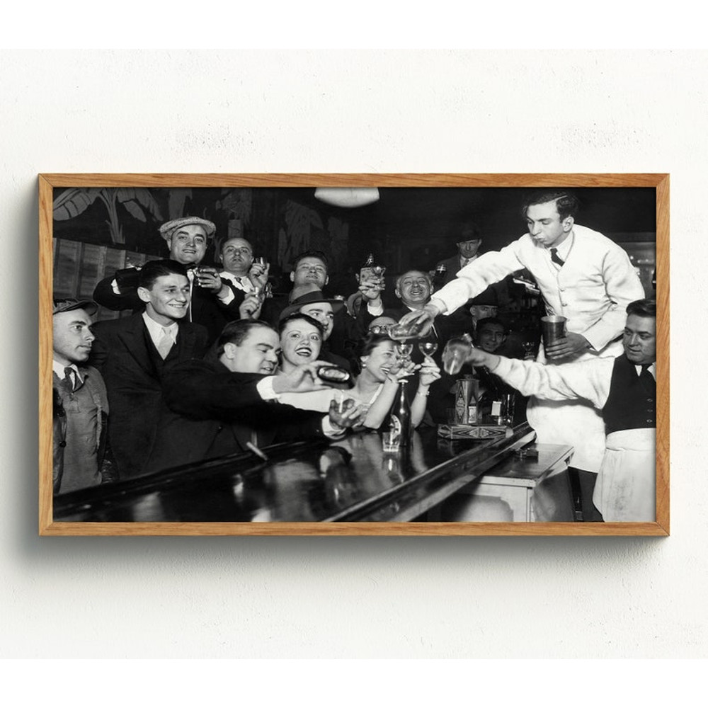 Samsung Frame TV Art, End of Prohibition, Black and White, Vintage Wall Art, Bar Wall Decor, Man Cave Decor.jpg