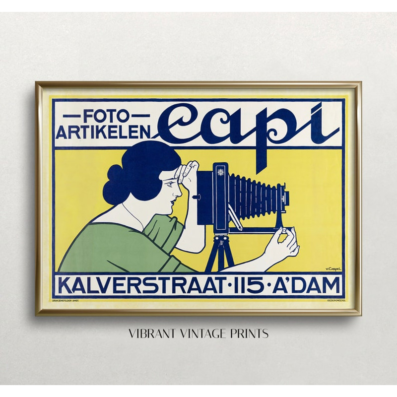 Victorian Woman with Camera, Vintage Wall Art, Camera Advertisement, Art Nouveau, Vintage Poster, PRINTABLE Art.jpg