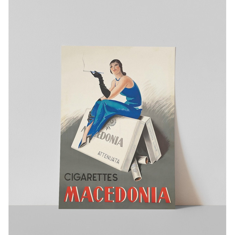 Woman Smoking Cigarette, Vintage Poster, Woman Portrait, Vintage Advertisement, Vintage Wall Art, Printable Art.jpg