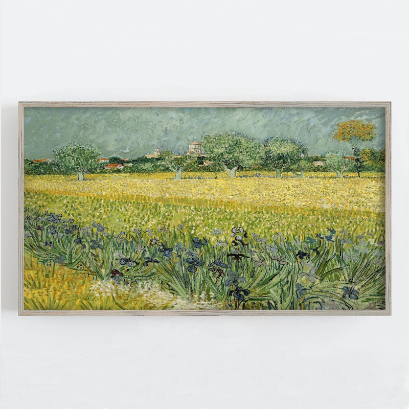 Van Gogh Frame TV Art, Van Gogh Art, Field with Flowers, Samsung Frame TV Art, Vintage Wall Art, Farmhouse Wall Decor,.jpg