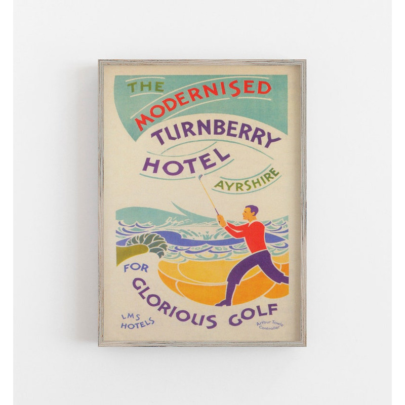 Turnberry Scotland Golf Print, Golf Wall Art, Scotland Travel Print, Vintage Wall Art, DIGITAL DOWNLOAD, PRINTABLE Wall Art, Large Wall Art.jpg