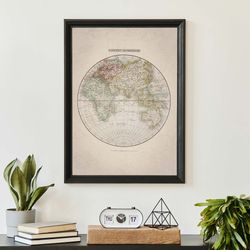 vintage map, historical world map, antique map, travel gift