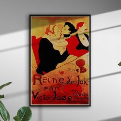 vintage poster toulouse lautrec art nouveau french print red