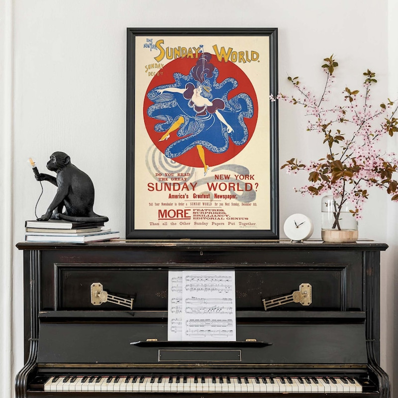 Vintage New York Magazine Cover, Retro Advertising Print, Antique NYC Poster.jpg