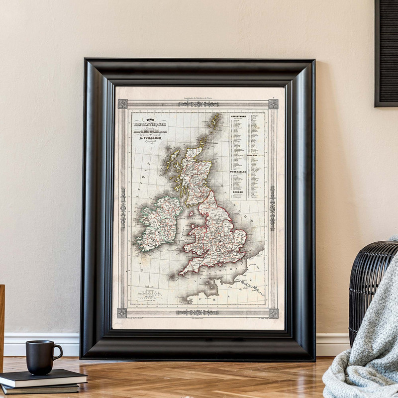 Vintage Map of UK, Historical Map of Great Britain, Antique Map British Isles.jpg