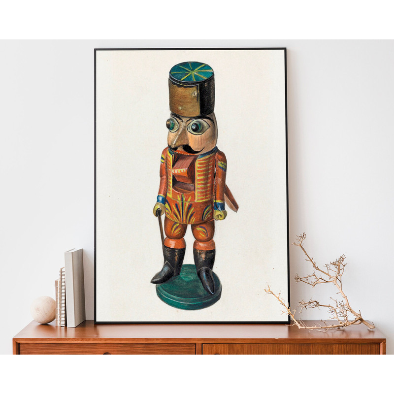 Vintage Nutcracker Art Print, Christmas Wall Art, Traditional Poster, Festive Home Decor.jpg
