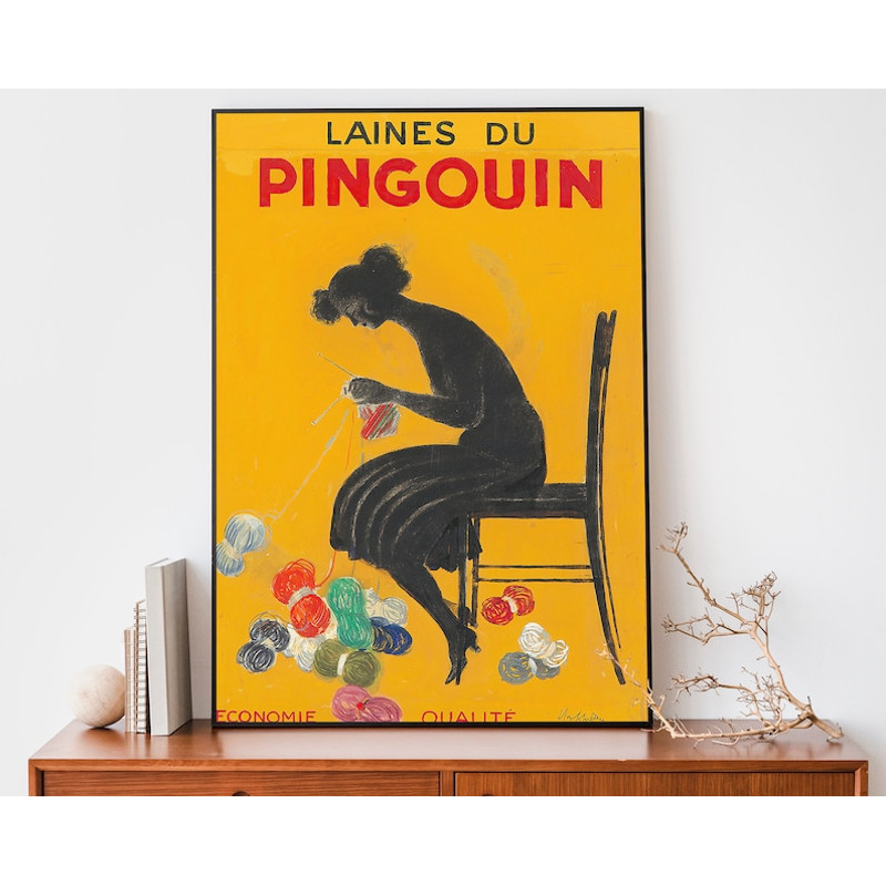 Vintage Leonetto Cappiello Knitting Poster, Art Nouveau French Print, Retro Advertisement.jpg