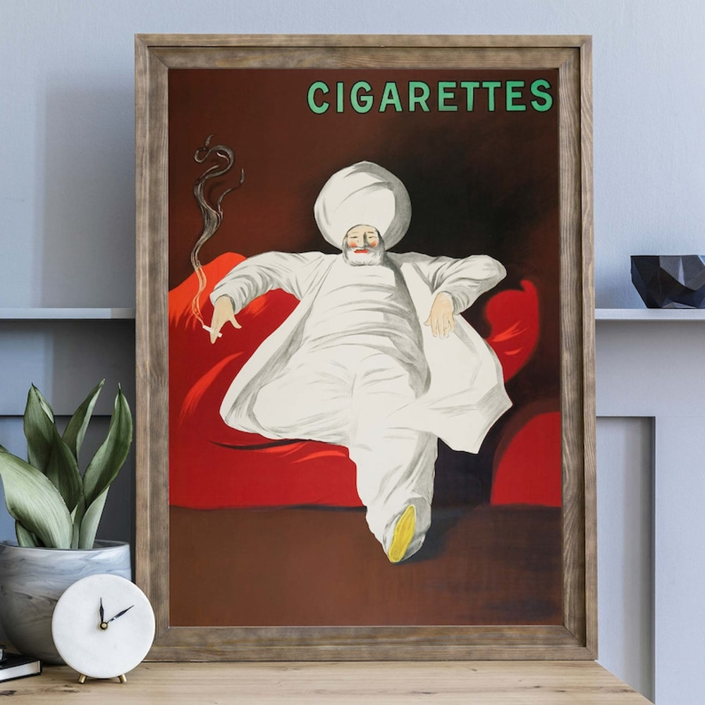 Vintage Leonetto Cigarettes Poster, Smoking Art Print, Art Nouveau French Print, Retro Wall Art.jpg