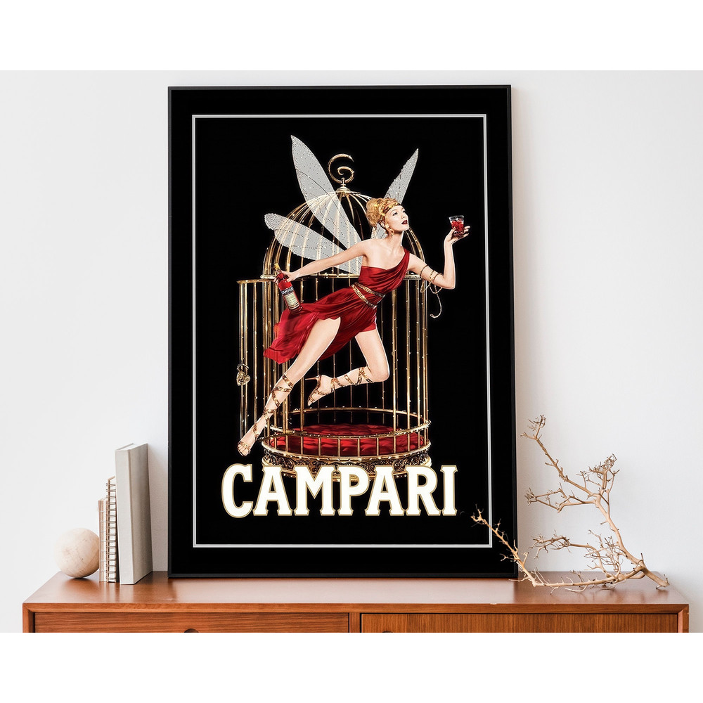 Vintage Campari Fairy Poster, Art Nouveau French Print, Retro Alcohol Advertisement, Antique Poster.jpg
