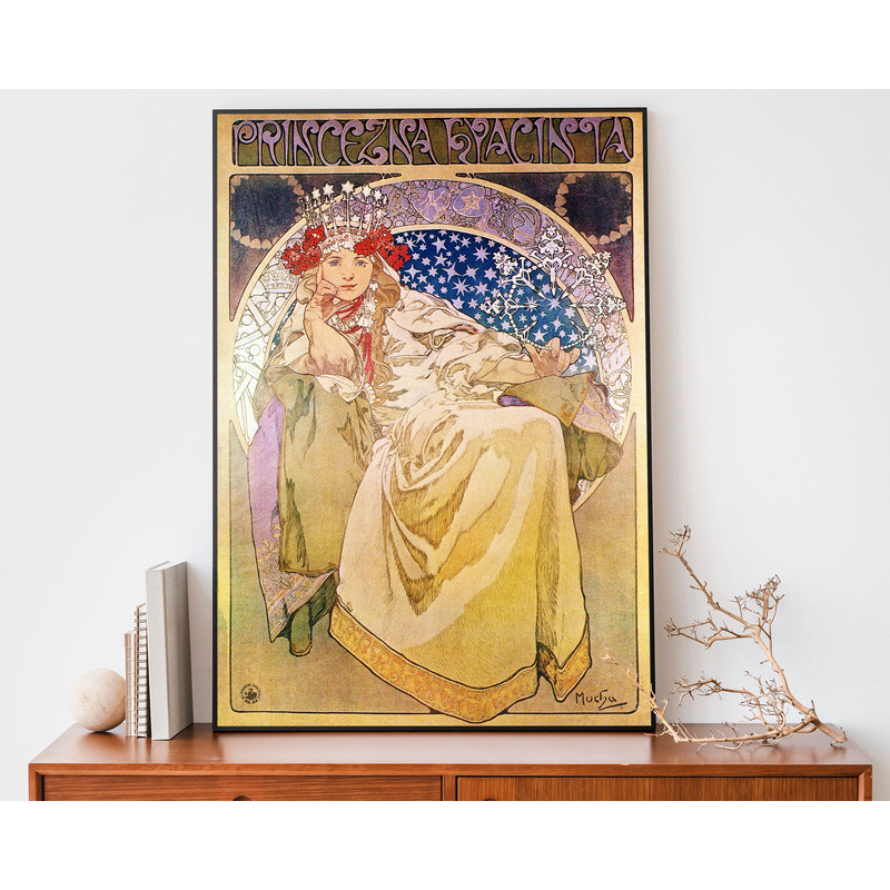 Vintage Alphonse Mucha Poster, Art Nouveau French Print, Retro Advertisement Art, Princess Wall Art.jpg