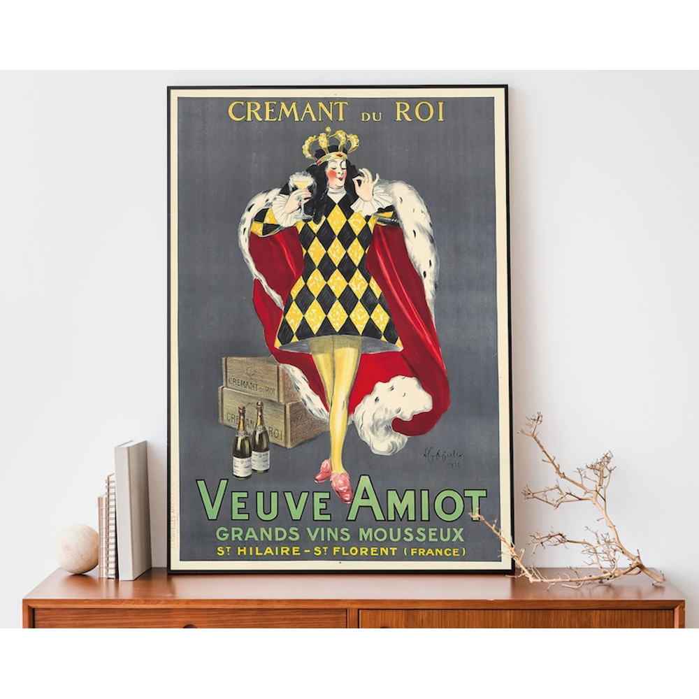 Vintage Champagne Poster, Leonetto Cappiello Wall Art, Art Nouveau French Print, Alcohol Advertisement.jpg