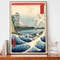 Japanese Poster, Utagawa Hiroshige Woodblock Art, The Sea off Satta Suruga Province, Vintage Mount Fuji.jpg