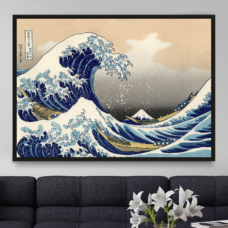 The Great Wave Vintage Japanese Art Print, Katsushika Hokusai Poster, Traditional Japanese Art, Ocean Illustration.jpg