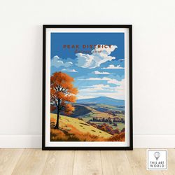 peak district poster  home dcor poster gift  birthday present  wedding anniversary gift  wall art print