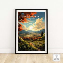 napa valley art print  home dcor poster gift  birthday present  wedding anniversary gift  wall art print