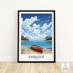 barbados wall art print  travel poster art  home dcor artwork  birthday present  wedding anniversary gift