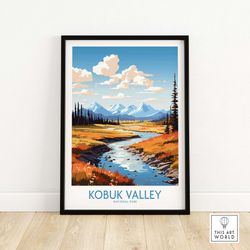 kobuk national park print art print travel print  home dcor poster gift  digital illustration artwork  birthday present