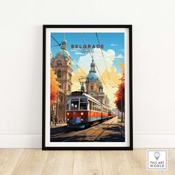 belgrade print travel poster  birthday present  wedding anniversary gift  best gift for her  pesonalized wall art gift f