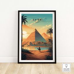cairo wall art travel poster  birthday present  wedding anniversary gift  best gift for her  pesonalized wall art gift f